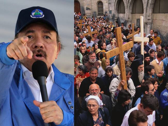 Daniel Ortega, presidente de Nicaragua y procesión religiosa | Fotos: GettyImages