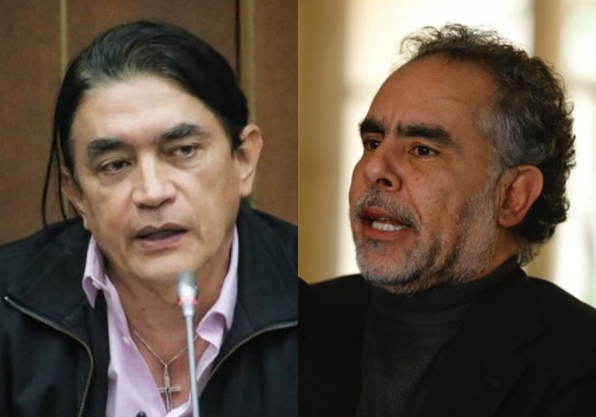 Gustavo Bolívar y Armando Benedetti. Foto: (Prensa Senado) / (Colprensa - Camila Díaz)