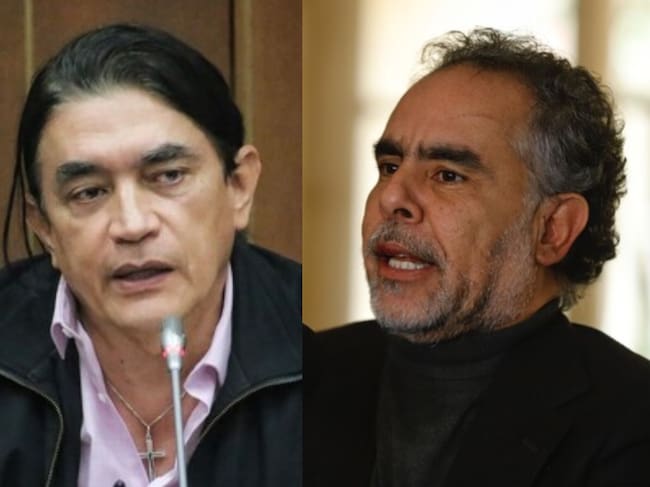 Gustavo Bolívar y Armando Benedetti. Foto: (Prensa Senado) / (Colprensa - Camila Díaz)
