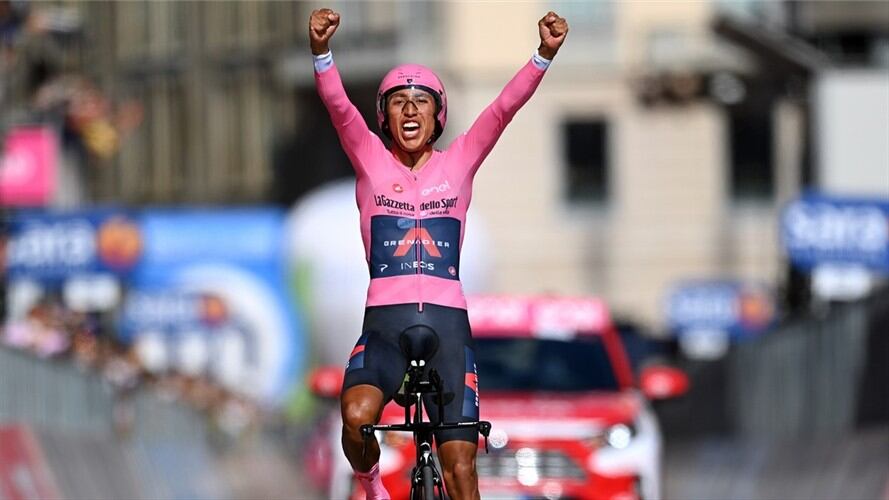 Egan Bernal, ganador del Giro de Italia 2021. Foto: Stuart Franklin/Getty Images