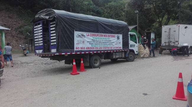 Paro de camioneros. Foto: Luis Angarita Cortesía