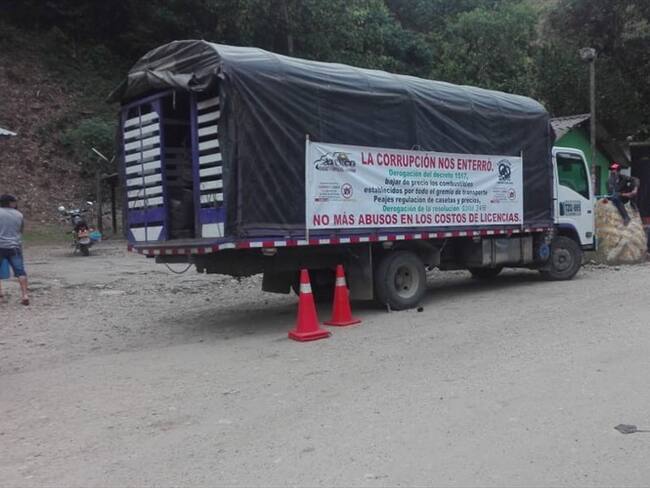 Paro de camioneros. Foto: Luis Angarita Cortesía