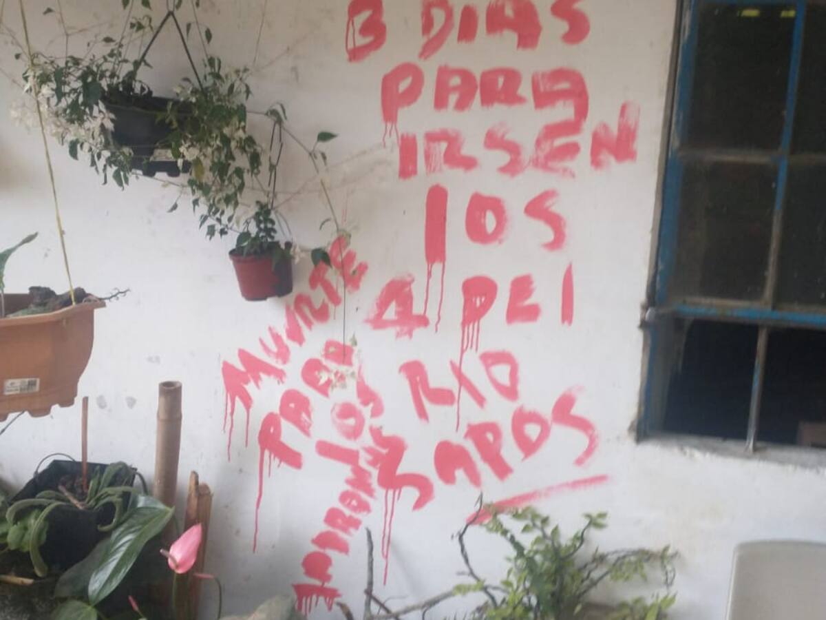 Amenazan a líder comunal y su familia en el corregimiento de Arabia, zona rural de Pereira