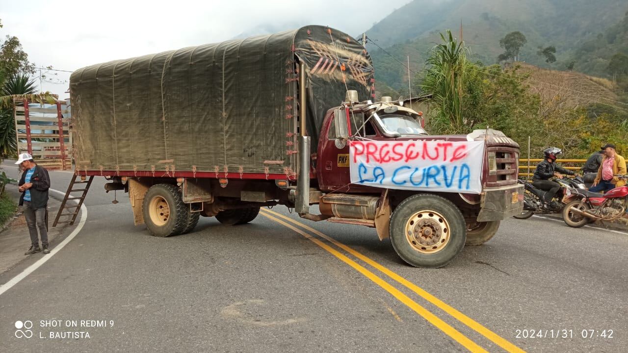 Protestas de campesinos en Norte de Santander. Foto: Cortesía Marcel Leonardo Moreno