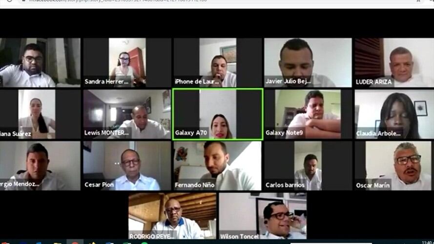 La sesión se adelantaba por al plataforma Zoom. Foto: Cortesía