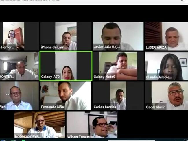 La sesión se adelantaba por al plataforma Zoom. Foto: Cortesía