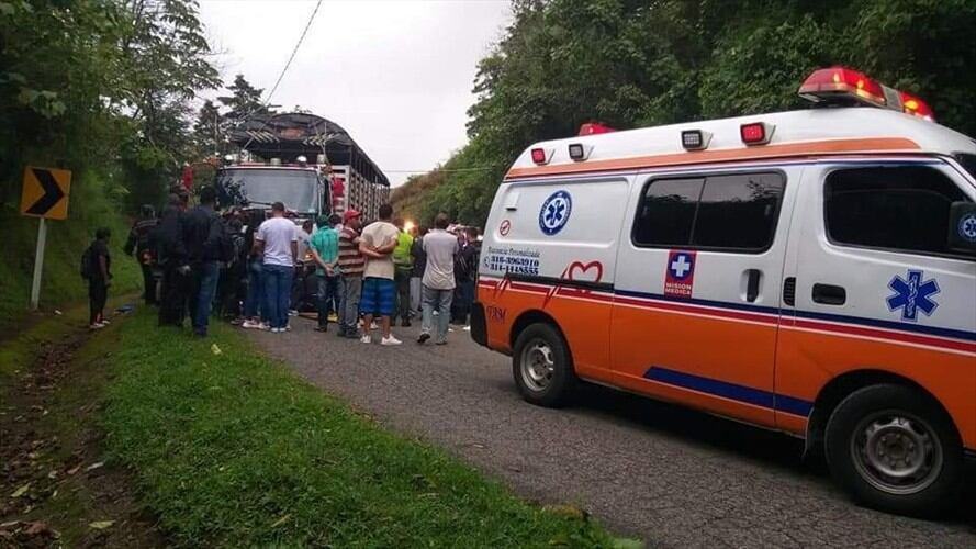 Paciente accidentado en Popayán. Foto: Cortesía