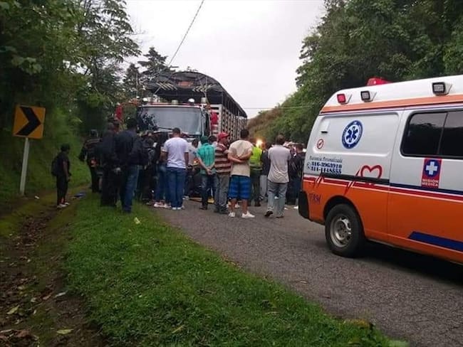 Paciente accidentado en Popayán. Foto: Cortesía
