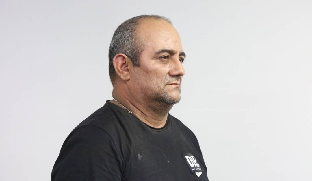 Dairo Antonio Úsuga, alias 'Otoniel', tras su captura en Colombia y previo a su extradición a Estados Unidos. Foto: Colprensa.