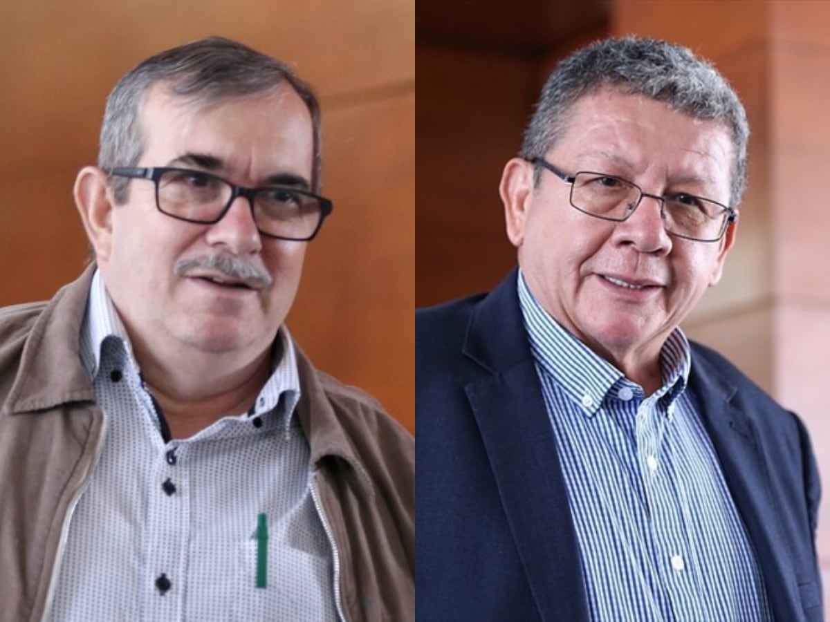 Rodrigo Londoño y Pablo Catatumbo. Foto: Colprensa