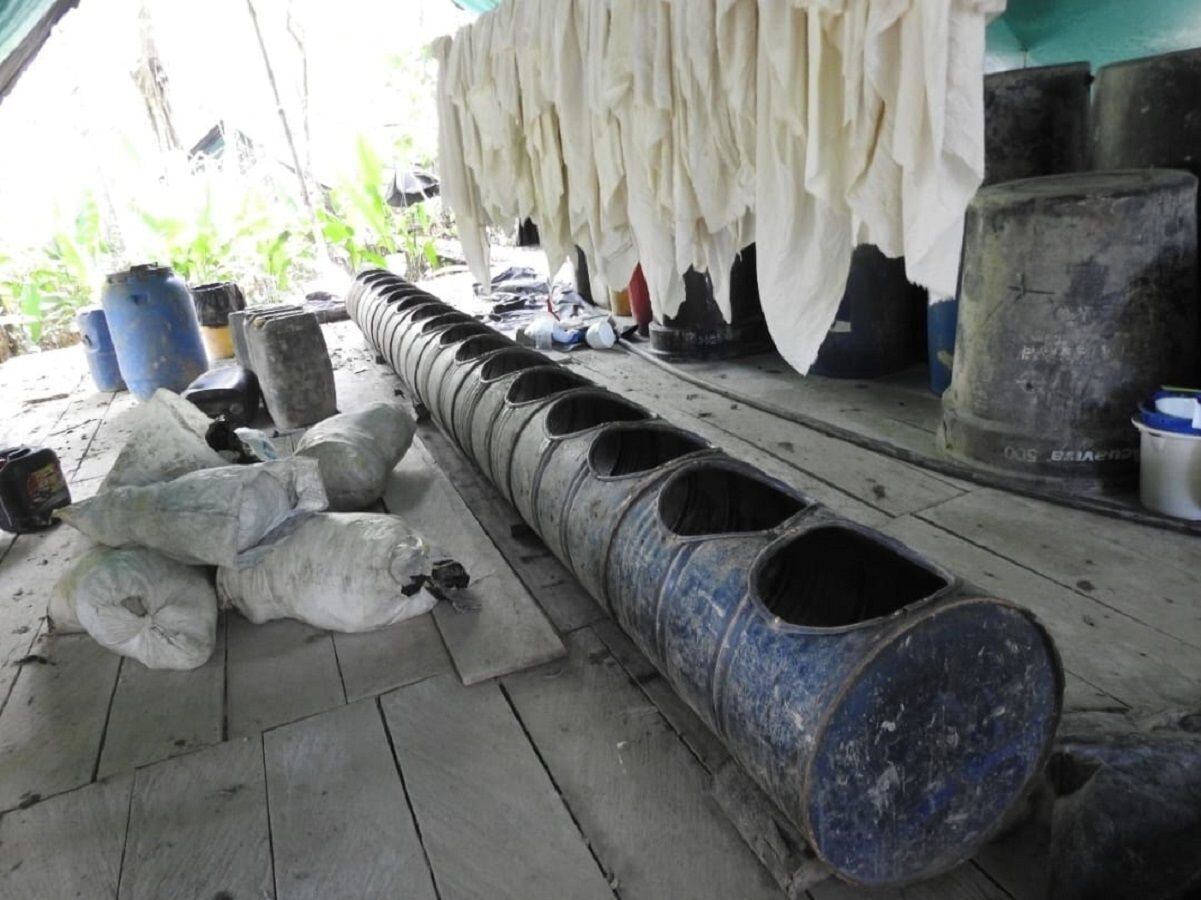 Destruidos dos laboratorios para el procesamiento de clorhidrato de cocaína- Ejército Nacional