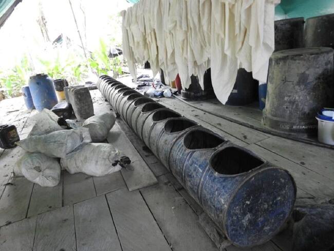 Destruidos dos laboratorios para el procesamiento de clorhidrato de cocaína- Ejército Nacional