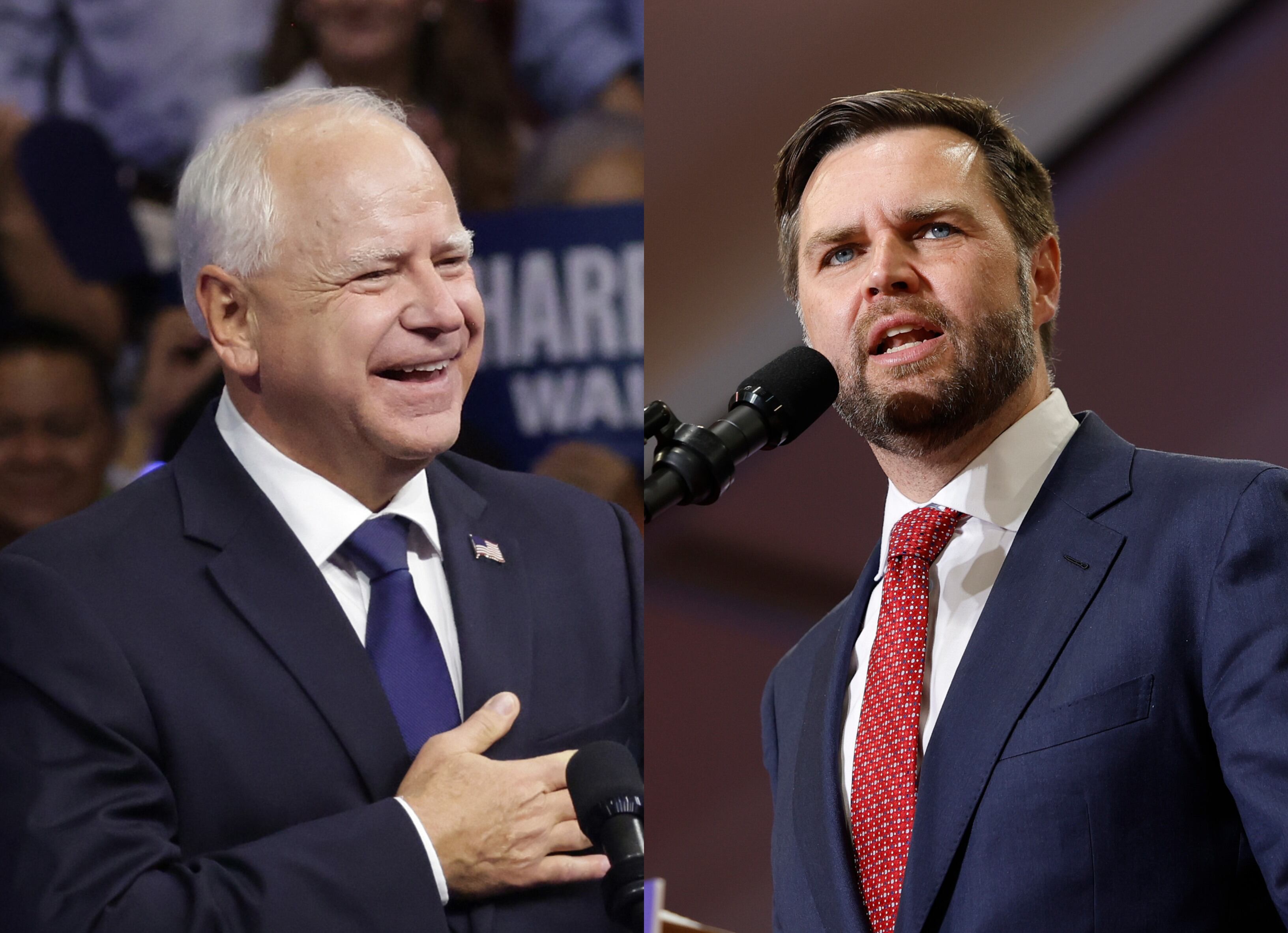 Tim Walz y JD Vance | Fotos: GettyImages