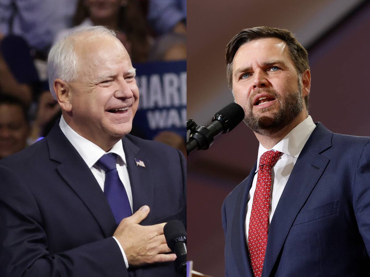 Tim Walz, fórmula vicepresidencial de Kamala Harris, retó a debatir a JD Vance