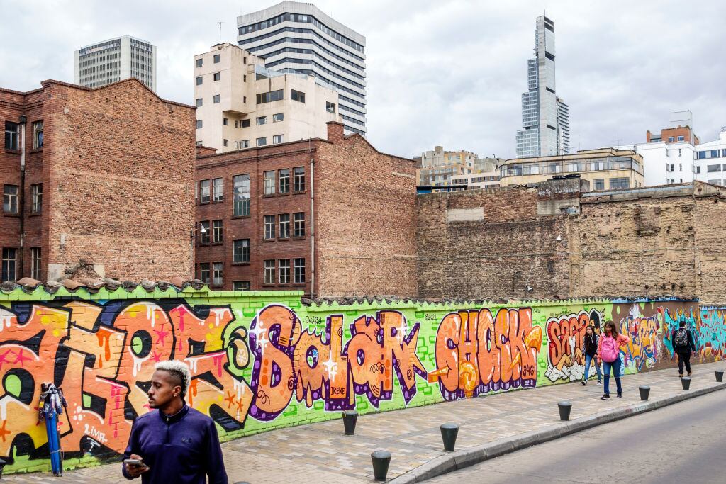 Grafiti en Bogotá, imagen de referencia. Foto: Getty Images.