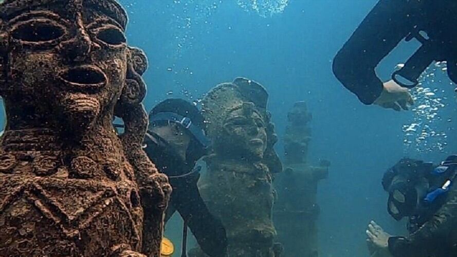 El material con el que están hechas estas esculturas favoreció que se llenaran de vida muy rápidamente, pues tienen un ph igual al del mar.. Foto: Cortesía Muszif