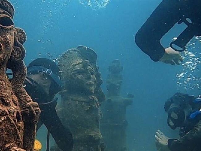 El material con el que están hechas estas esculturas favoreció que se llenaran de vida muy rápidamente, pues tienen un ph igual al del mar.. Foto: Cortesía Muszif