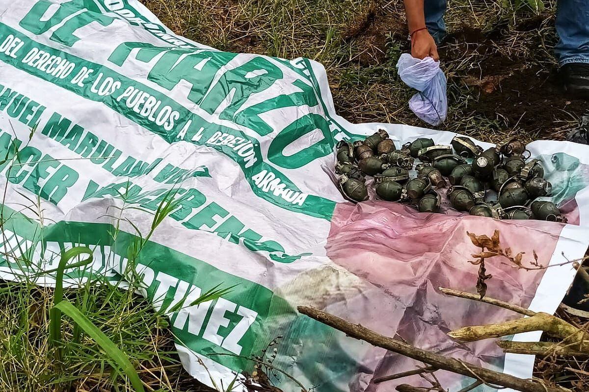 El material bélico quedó a disposición de la autoridad competente. Crédito: Policía Nacional. 