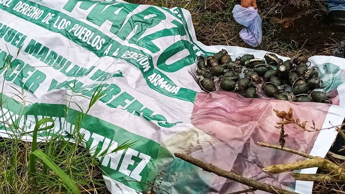 Autoridades incautaron material de guerra a las disidencias en el norte del Cauca