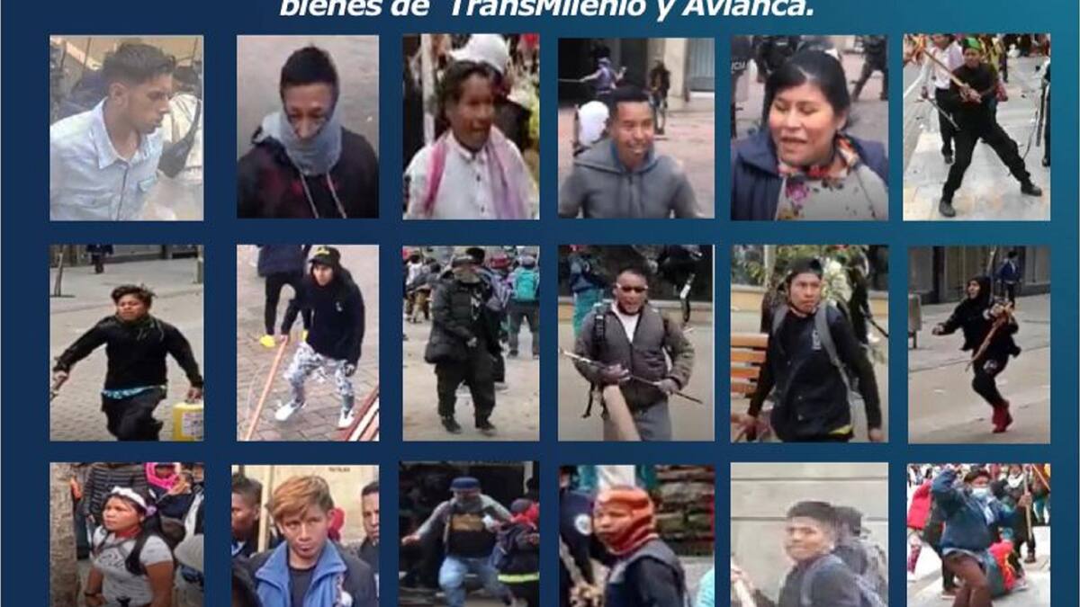 Cartel de agresores de policías este miércoles en Bogotá; ofrecen $50 millones