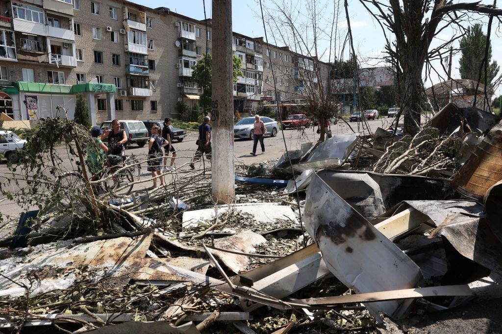 Ataques en Donetsk. (Photo by Anatolii Stepanov / AFP) (Photo by ANATOLII STEPANOV/AFP via Getty Images)