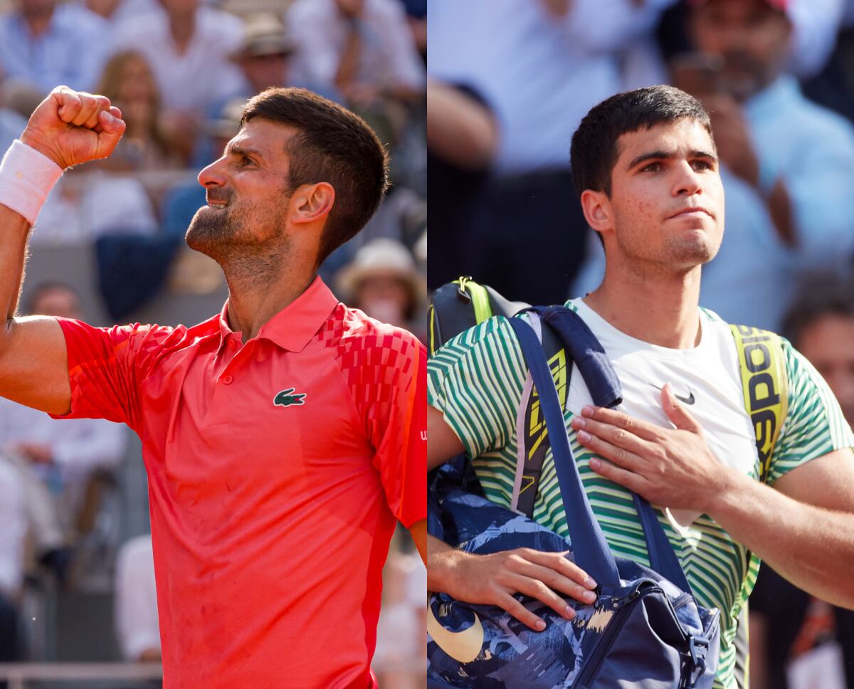 Novak Djokovic y Carlos Alcaraz | Foto: GettyImages