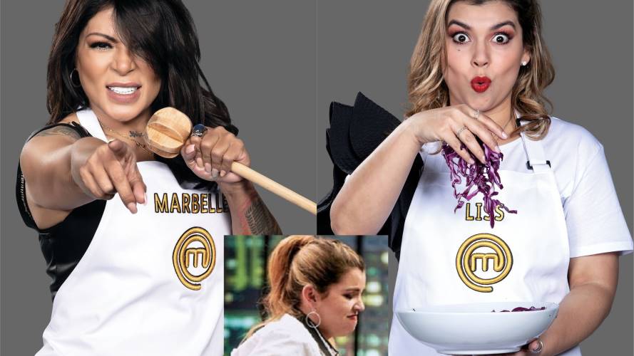 Mabelle y Liss Pereira en MasterChef Celebrity. Créditos: Colprensa