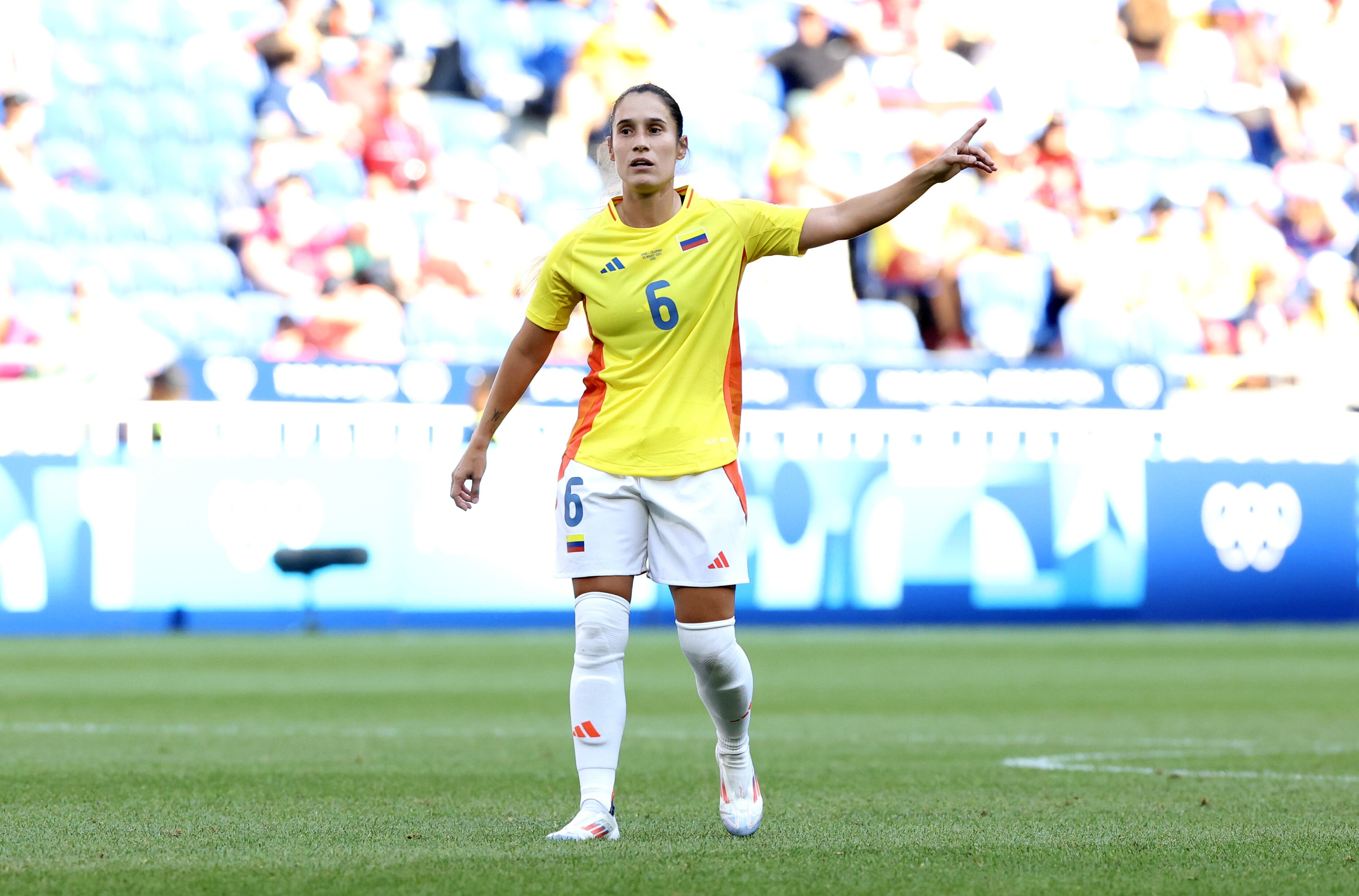 Daniela Montoya durante un encuentro en los Juegos Olímpicos de París 2024. FOTO: Claudio Villa/Getty Images