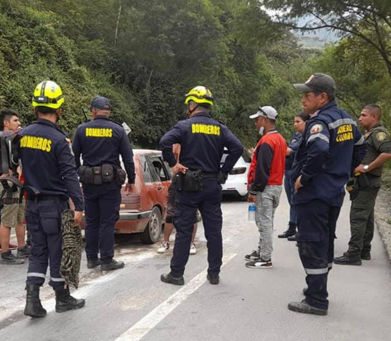 Buscan a jóvenes en Marmato, Caldas, Crédito: Bomberos de Marmato, Caldas.
