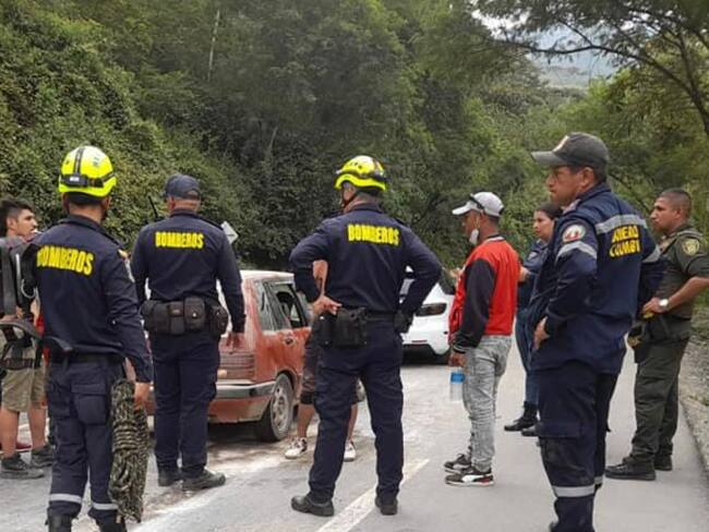 Buscan a jóvenes en Marmato, Caldas, Crédito: Bomberos de Marmato, Caldas.
