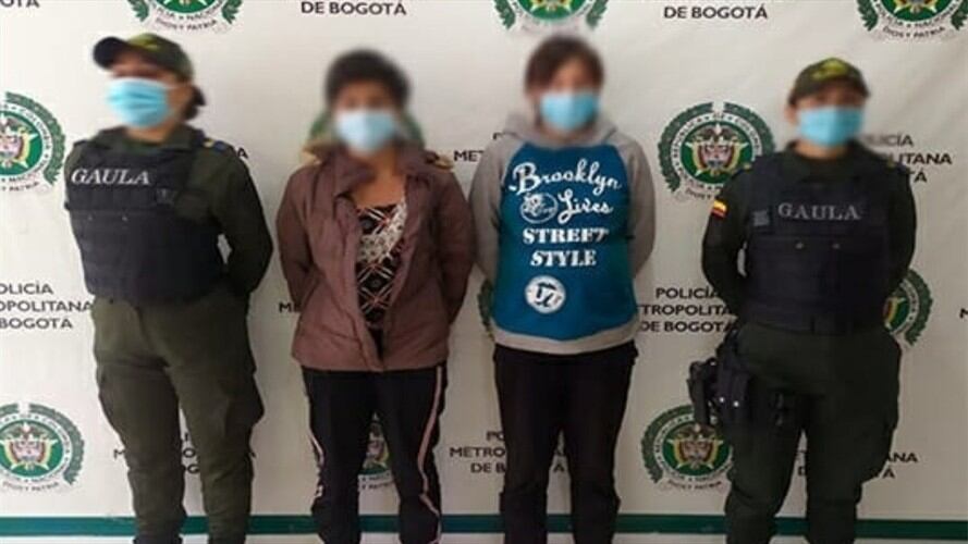 Policía rescató a una bebé que había sido secuestrada en Bogotá. Foto: Cortesía Policía Metropólitana