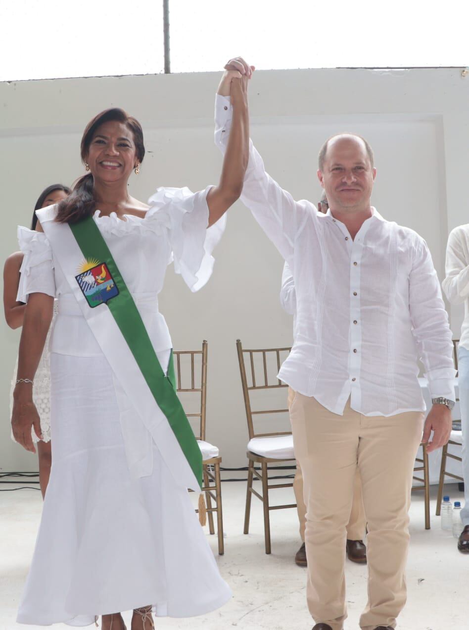 Lucy García se posesionó como gobernadora del departamento de Sucre. Foto: prensa Gobernación de Sucre.
