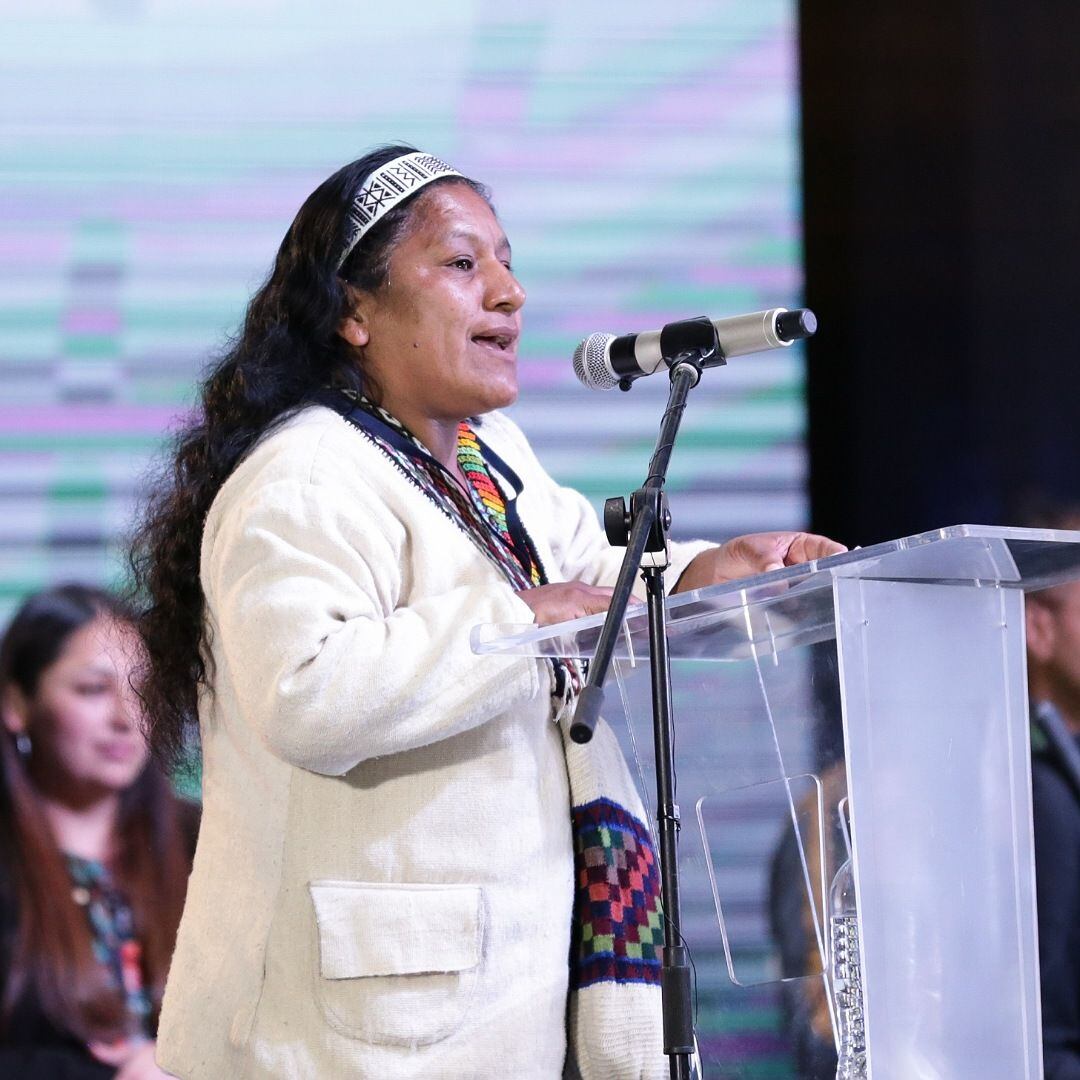 Aída Quilcué, señaló que la situación se agudizan en época electoral. Crédito: Comprensa.