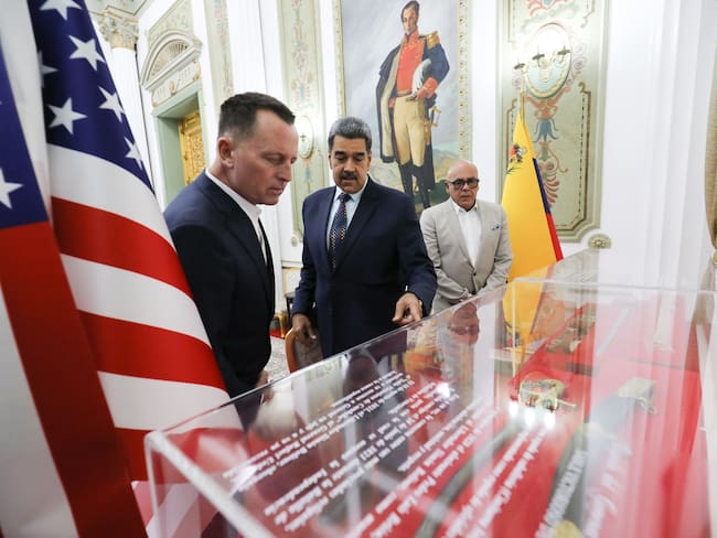 Nicolás Maduro y Richard Grenell | FOTO: EFE/ Palacio de Miraflores