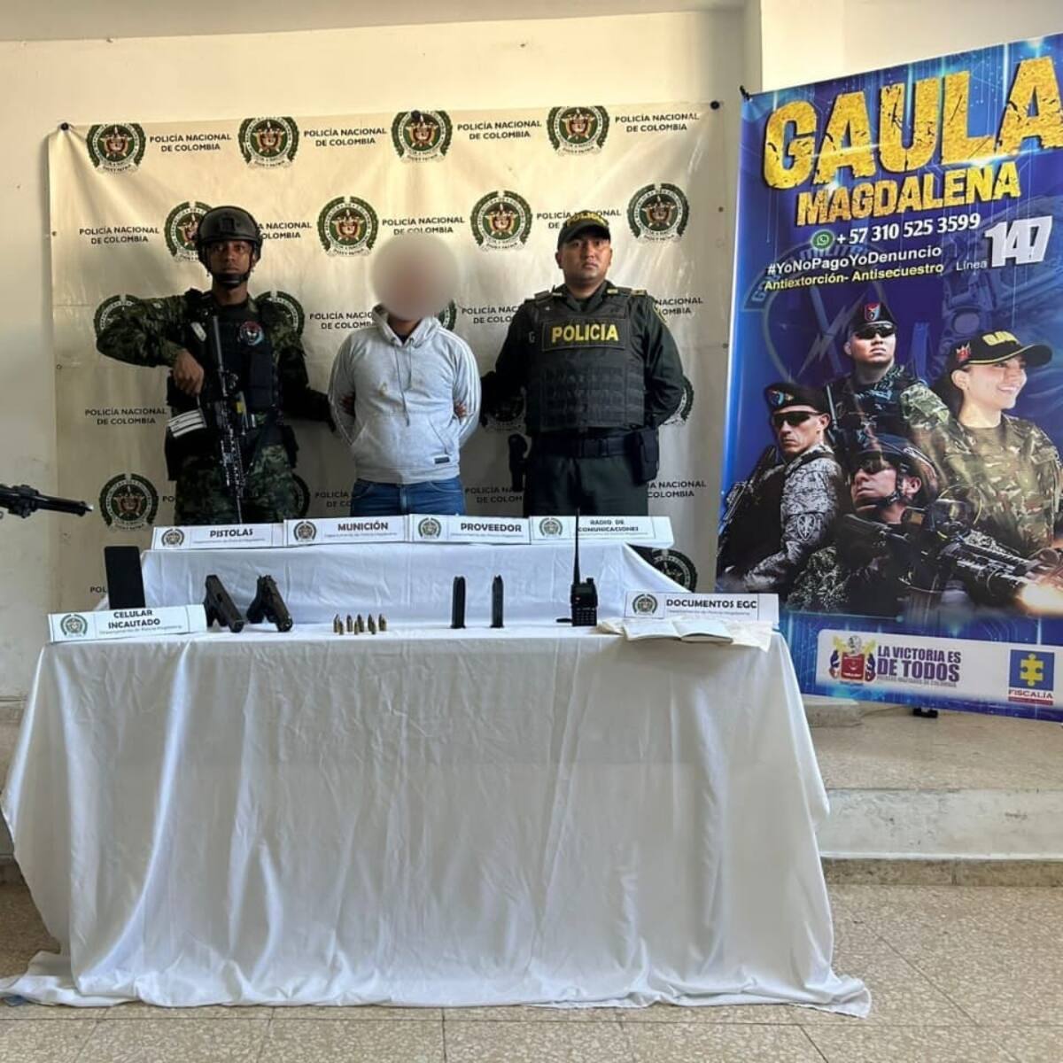 Capturados dos integrantes del Clan del Golfo en Chibolo, Magdalena