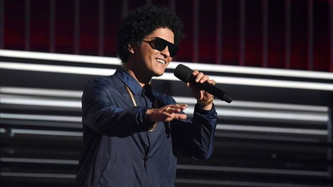 Bruno Mars en concierto. Foto: Getty Images