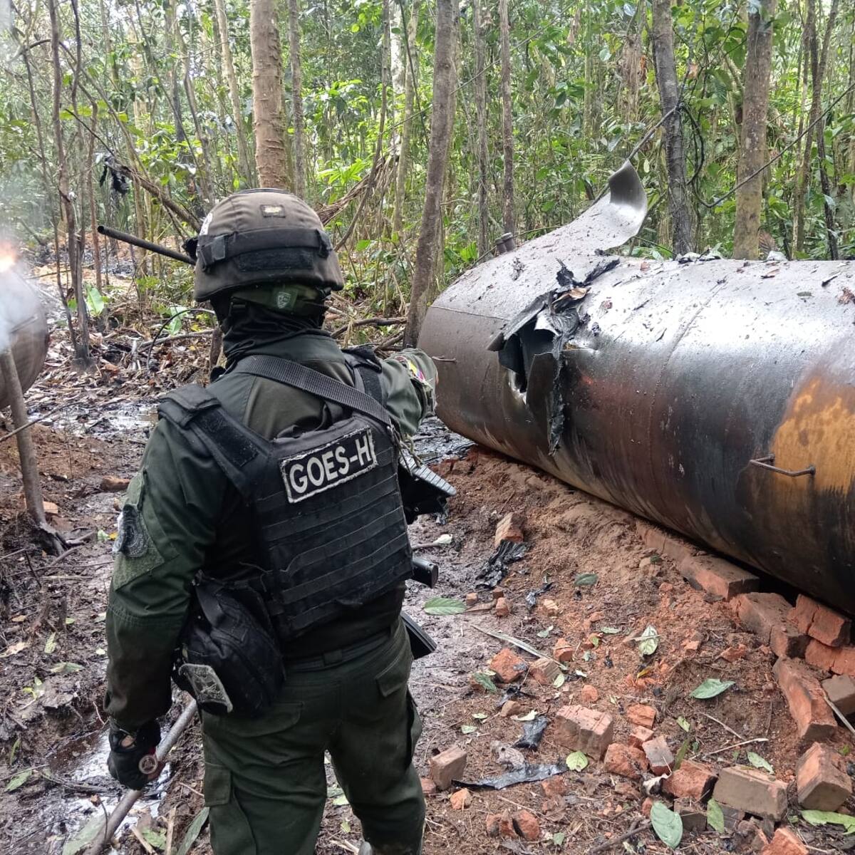 Policía inhabilitó refinería clandestina en Orito, Putumayo