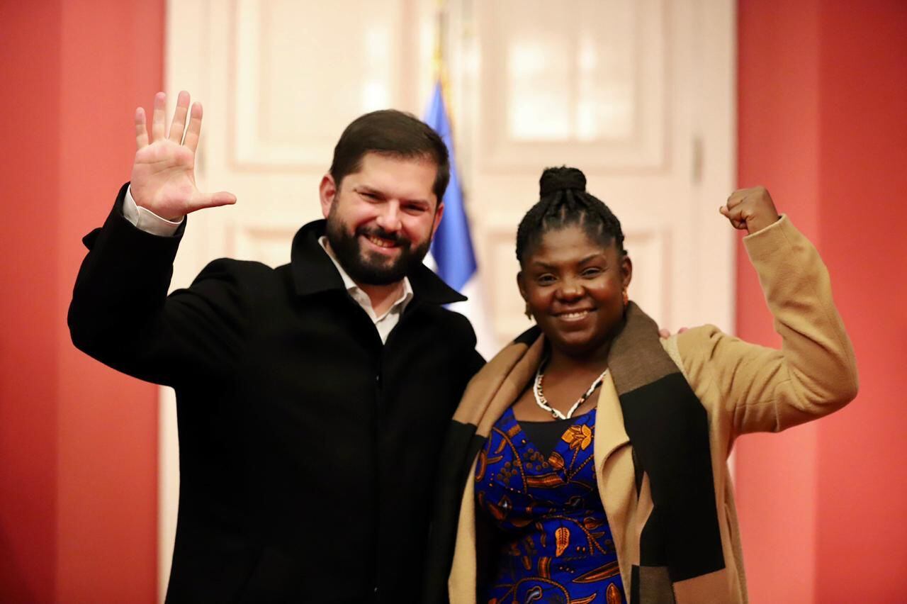 Gabriel Boric y Francia Márquez. Foto: Vicepresidencia de Colombia