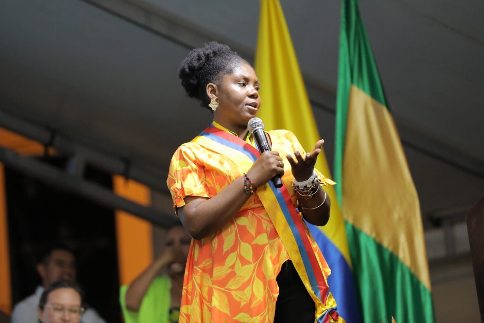 Francia Márquez recibió la medalla José Hilario López, la distinción más importante que se entrega en el Cauca. Crédito: Gobernación del Cauca.