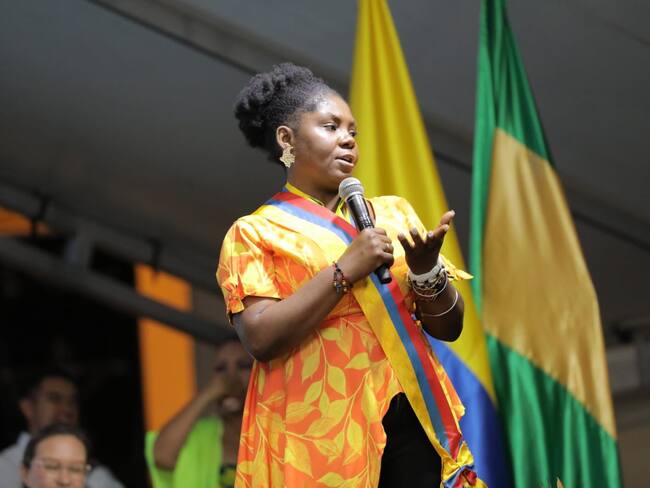 Francia Márquez recibió la medalla José Hilario López, la distinción más importante que se entrega en el Cauca. Crédito: Gobernación del Cauca.