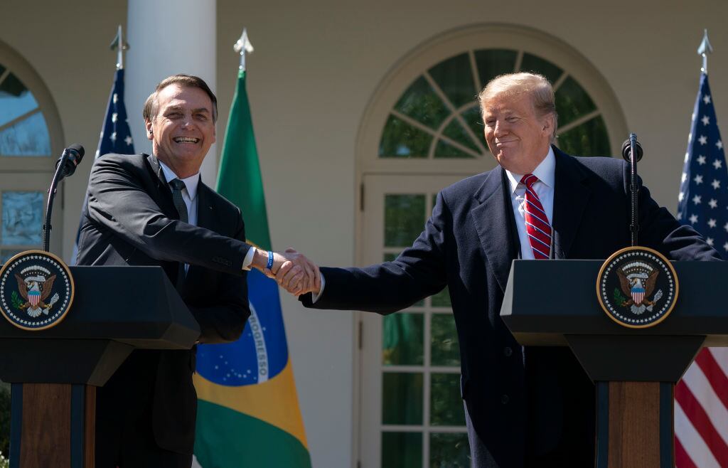 Jair Bolsonaro y Donald Trump. I Foto: Chris Kleponis-Pool/Getty Images.
