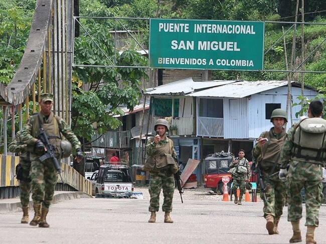 Frontera de Colombia con Ecuador. Foto: Colprensa.