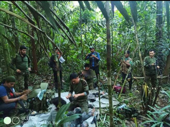 Encontraron con vida a los cuatro niños perdidos en la selva del Guaviare