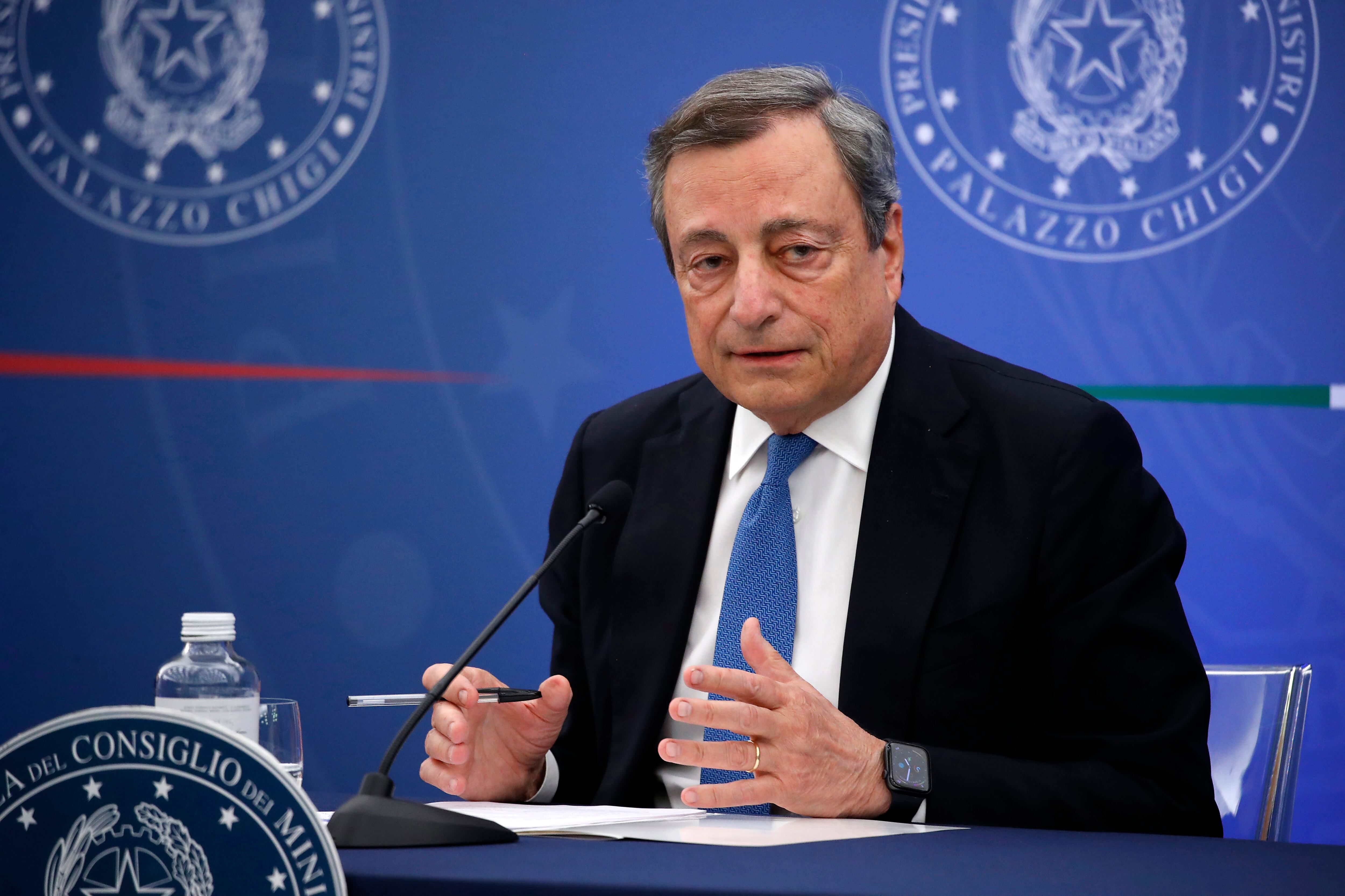 Mario Draghi, primer ministro italiano, anunció su renuncia. (Photo by Massimo Di Vita/Archivio Massimo Di Vita/Mondadori Portfolio via Getty Images)