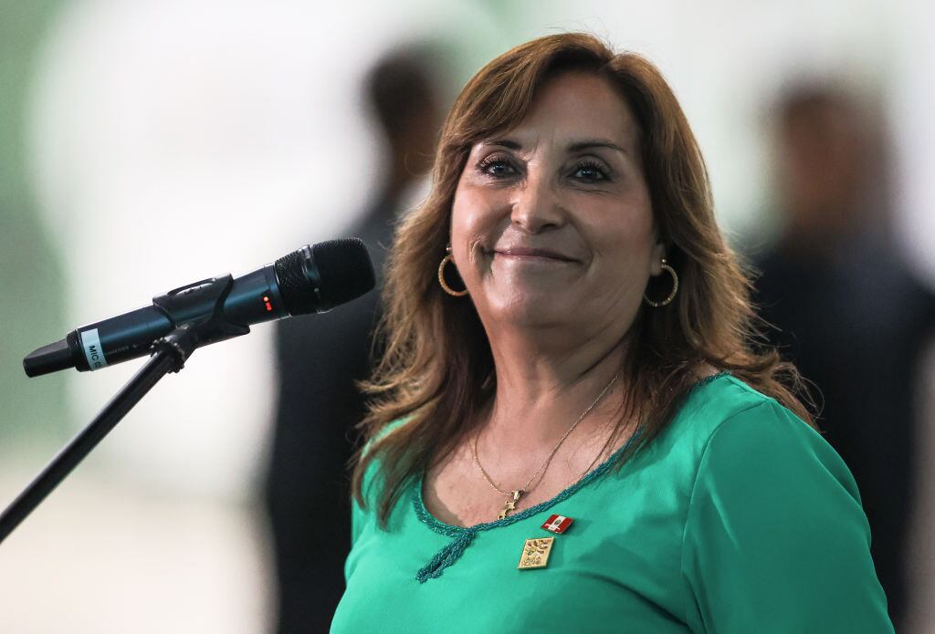Dina Boluarte, presidenta de Perú. Foto: Getty Images.