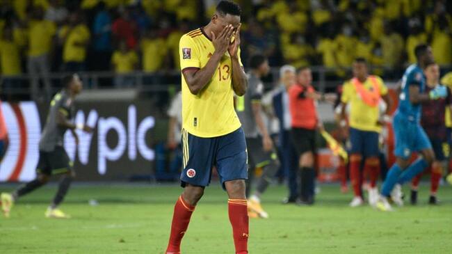 Yerry Mina, jugador de la Selección Colombia. Foto: Getty Images / La anulación del gol de Yerry Mina se hizo tendencia