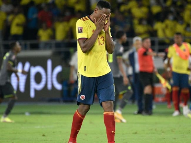 Yerry Mina, jugador de la Selección Colombia. Foto: Getty Images / La anulación del gol de Yerry Mina se hizo tendencia