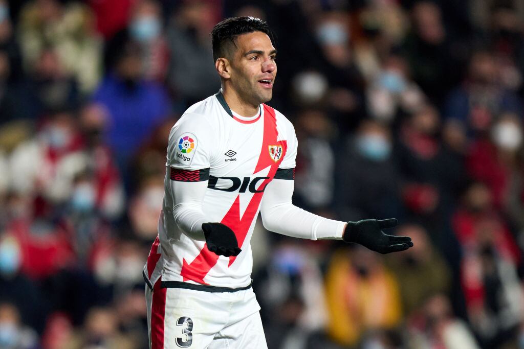 Radamel Falcao García en un partido con el Rayo Vallecano / Getty Images