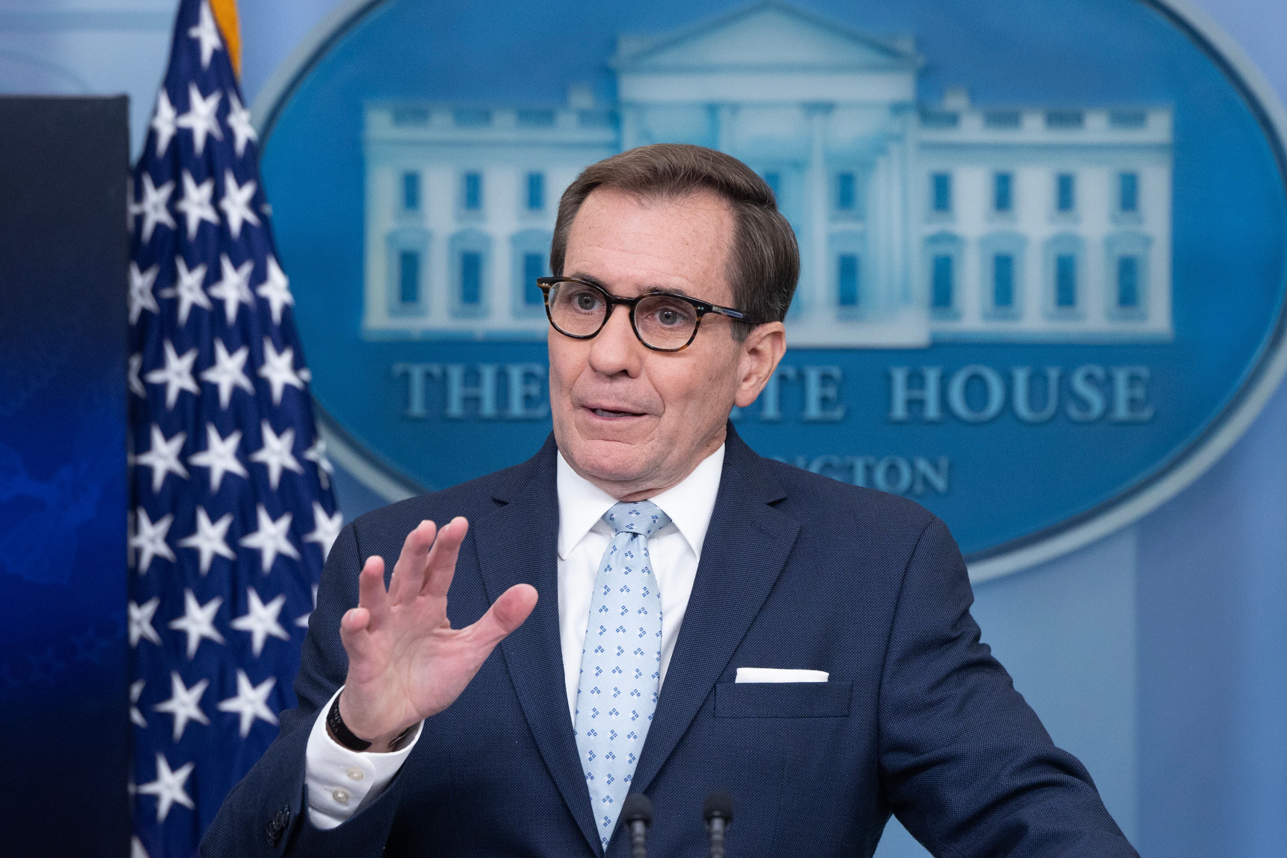 Portavoz del Consejo de Seguridad Nacional de Estados Unidos, John Kirby. Foto: EFE/EPA/MICHAEL REYNOLDS