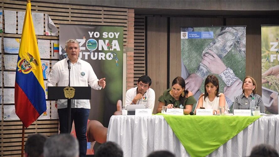 Duque lanza “zonas futuro” para intervenir el 32% de los territorios con coca . Foto: Presidencia